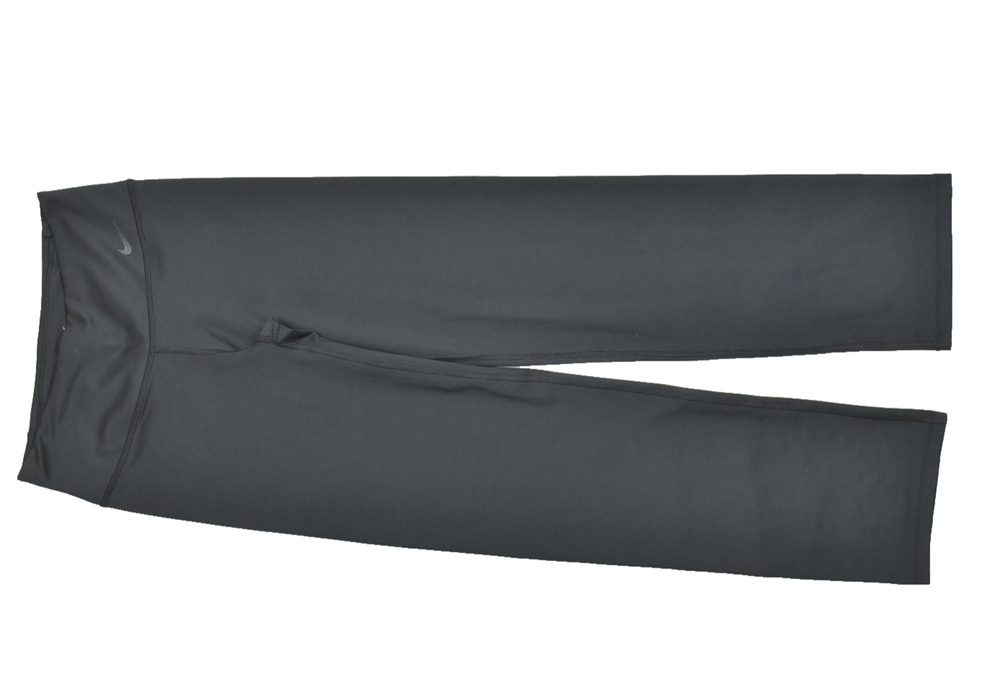 Nike Dri-FIT Women's Black Straight Leggings Pull On Solid Regular Size M Poly